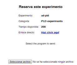 Acceso al experimento 